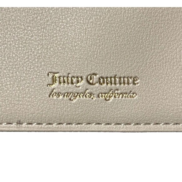 Juicy Couture Tan Novelty Card Case with Juicy Logo Gold Tone Hardware New - Picture 6 of 8